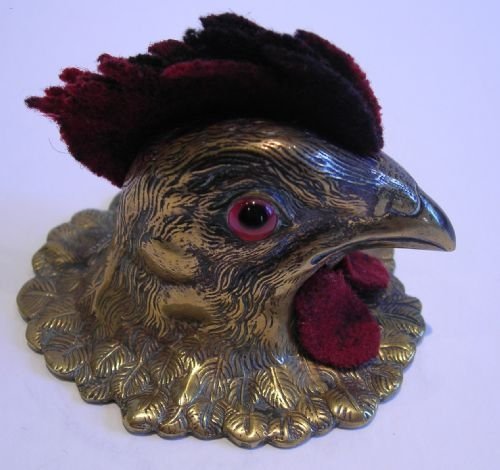 Rare Antique Figural Pen or Nib Wipe - Cockerel or Rooster C.1870