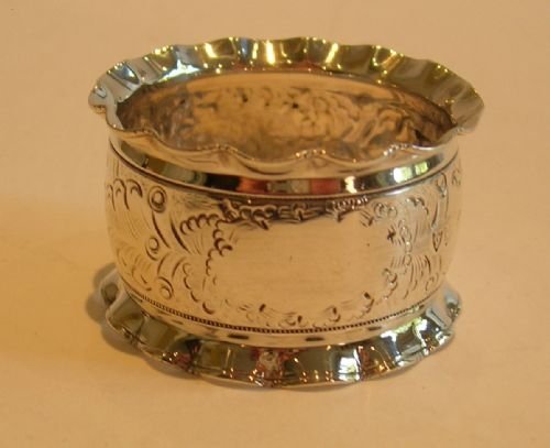 Antique English Sterling Silver Napkin Ring - Birmingham 1895