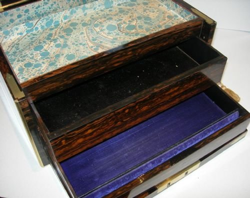 fig 2. Exceptional Enormous Antique English Coromandel Jewelry Box c.1850