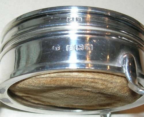 fig 1. Fabulous English Sterling Silver & Guilloche Enamel Jewelry / Trinket Box