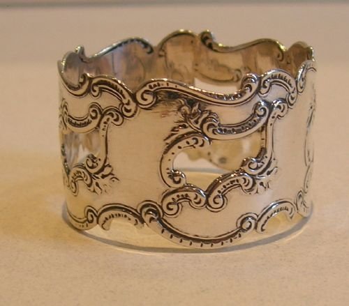 Stunning Antique English Sterling Silver Napkin Ring - Pierced or Reticulated