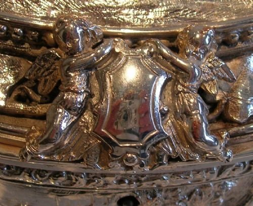fig 1. Fabulous Victorian English Electrotype Jewelry Box c.1860