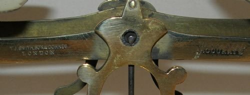 fig 1. Antique English Mahogany and Brass Postage / Letter Scales c.1900