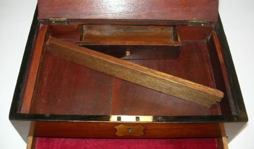 fig 2. Georgian English Mahogany Writing Box With Secret Drawer c.1820