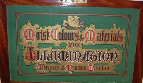 fig 1. Antique English Artist's / Paint Box By Winsor & Newton - Edwardian