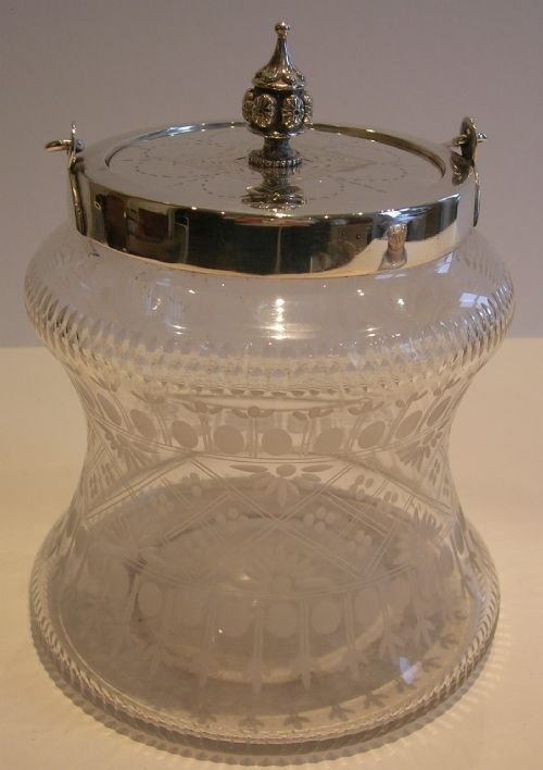 Antique English Waisted Biscuit Barrel / Box C.1880