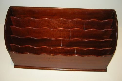 fig 1. Large Antique English Mahogany Stationery Holder or Caddy c.1900