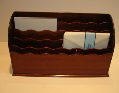 Large Antique English Mahogany Stationery Holder or Caddy C.1900
