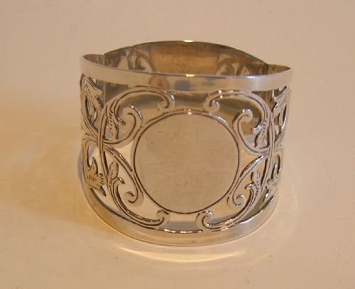 Beautiful English Sterling Silver Napkin Ring - Pierced or Reticulated