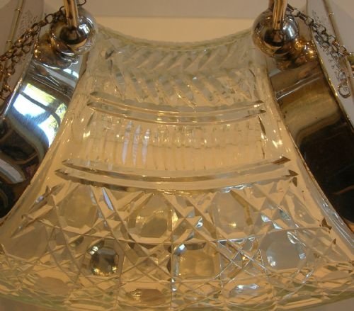 fig 1. Rare & Grand English Glass and Silver Plate Automated Biscuit Box