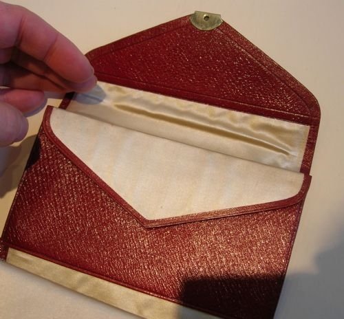 fig 1. Pristine Leather Aide Memoir With Champagne Silk Lining c.1890