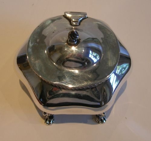 fig 1. Antique English Sterling Silver Tea Caddy - Victorian - 1899