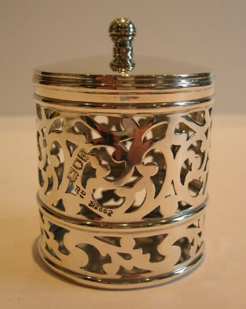 Antique English Sterling Silver Sewing Thread / String or Twine Dispensing Box - 1899