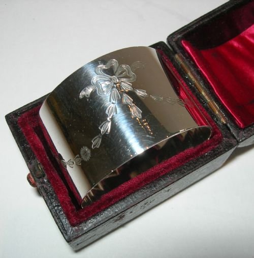 English Sterling Silver Napkin Ring - Original Box - 1915