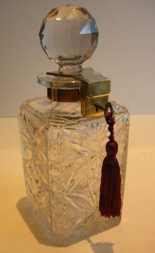 Antique English Betjemann's Patent Locking Decanter C.1890