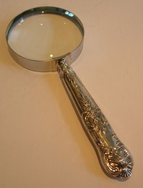 Antique English Sterling Silver Handled Magnifying Glass - Edwardian