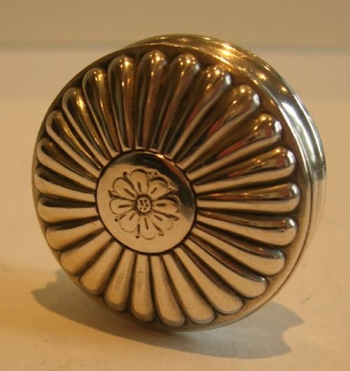 Antique English Sterling Silver Pill Box - 1887