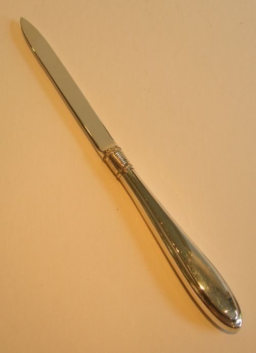 fig 1. English Sterling Silver and Guilloche Enamel Letter Opener - 1911