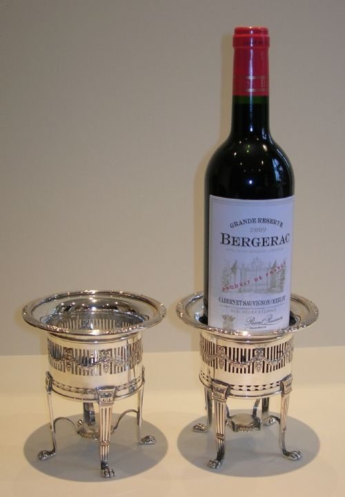 Pair Elegant Antique English Wine Bottle Stands C.1900
