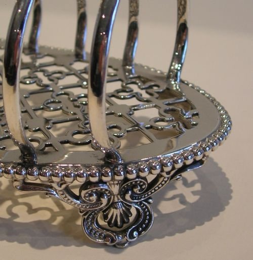 fig 1. Wonderful Antique English Silver Plate Toast Rack / Letter Holder - By Elkington & Co.