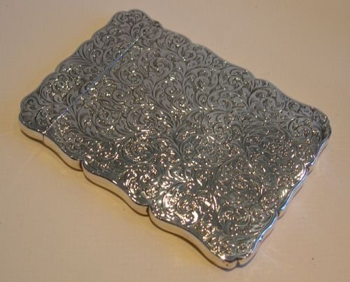 fig 1. Antique English Sterling Silver Visiting Card Case - 1873