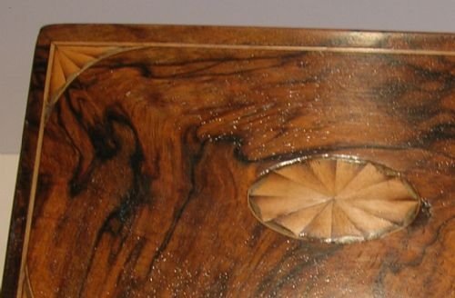 fig 1. Antique English Inlaid Walnut Stationery Box c.1890