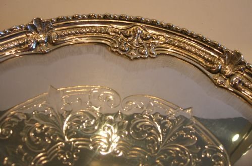 fig 1. Antique English Salver By Padley Parkin & Co. c.1850