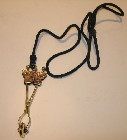fig 1. Antique English Brass Skirt Lifter - Butterfly - Fyfe's Patent - Registered 1876