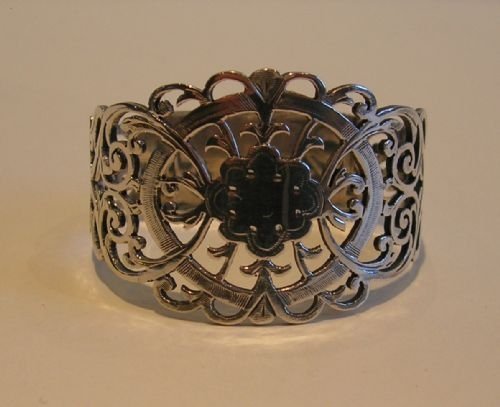 Beautiful Pierced English Sterling Silver Napkin Ring - 1901