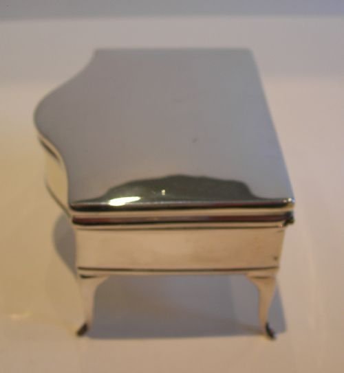 fig 1. Antique English Sterling Silver Jewelry Box - Birmingham 1919