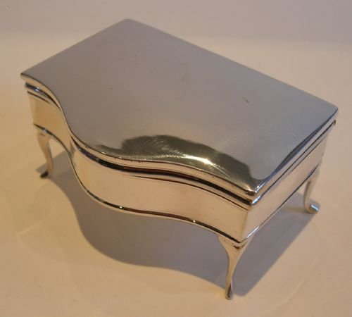 Antique English Sterling Silver Jewelry Box - Birmingham 1919