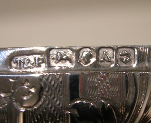 fig 1. Early Victorian Sterling Silver Visiting Card Case In Presentation Case - 1849