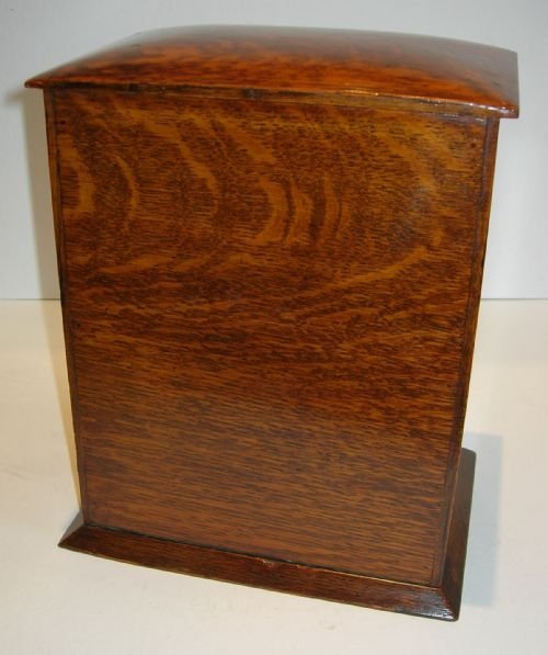 fig 2. Antique English Letters Box In Oak With Brass c.1880