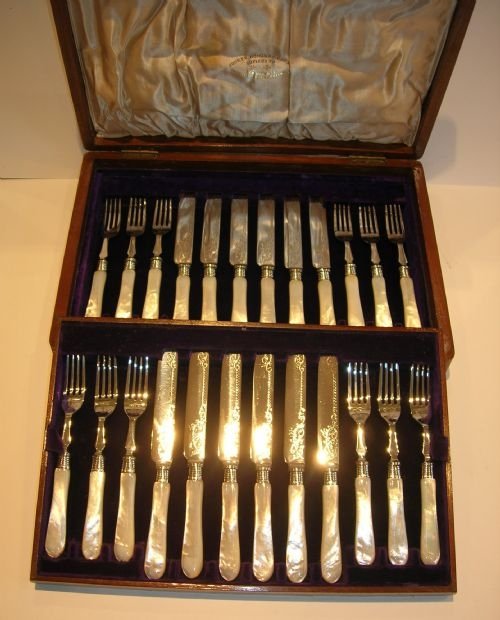 Magnificent Set Fruit Knives & Forks by Royal Silversmith, Joseph Rodgers