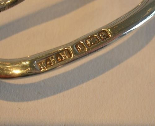 fig 1. Antique English Sterling Silver Heart Shaped Toast Rack / Letter Holder