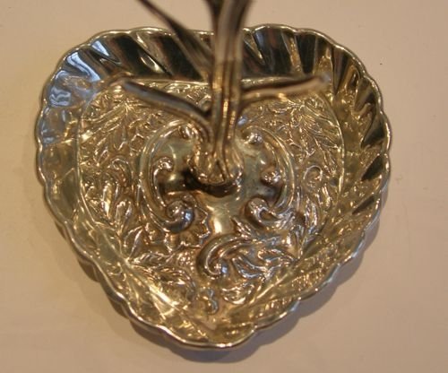 fig 1. Antique Sterling Silver Heart Shaped Ring Tree - Edwardian