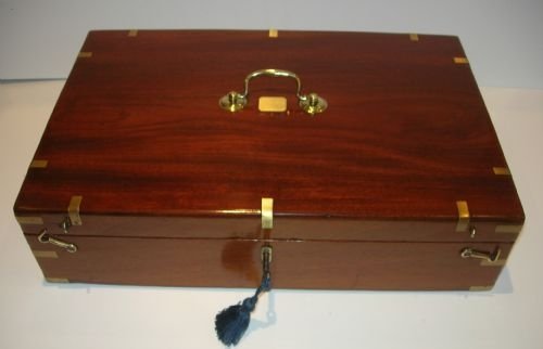 fig 1. Large Brass Bound Mahogany Table / Document Box c.1840