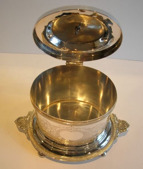 fig 1. Beautiful Antique English Biscuit Box By Roberts & Belk c.1880