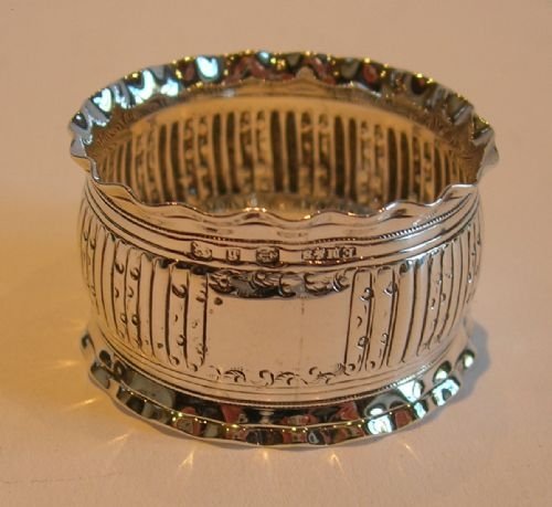 Antique English Sterling Silver Napkin Ring - 1901