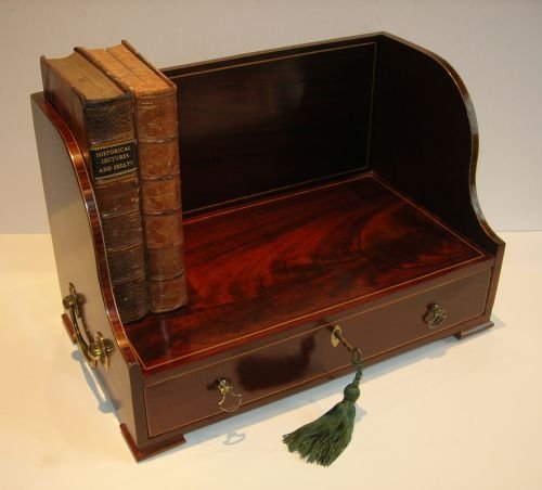 Stunning English Georgian Mahogany Book Carrier / Holder C.1820