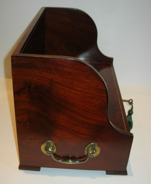 fig 1. Stunning English Georgian Mahogany Book Carrier / Holder c.1820