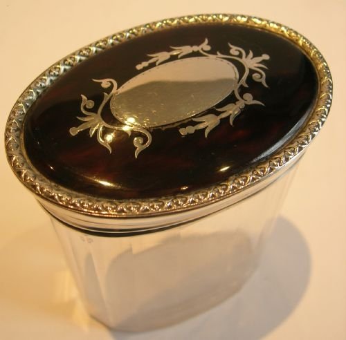Sterling Silver & Tortoiseshell Lidded Jar - 1919