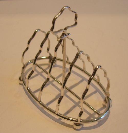 Victorian English Sterling Silver Toast Rack / Letter Holder - 1897