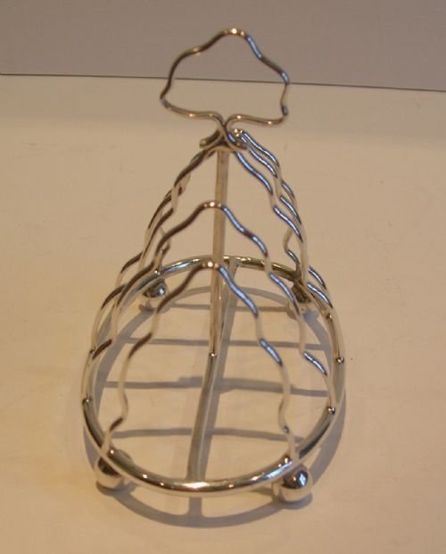 fig 1. Victorian English Sterling Silver Toast Rack / Letter Holder - 1897