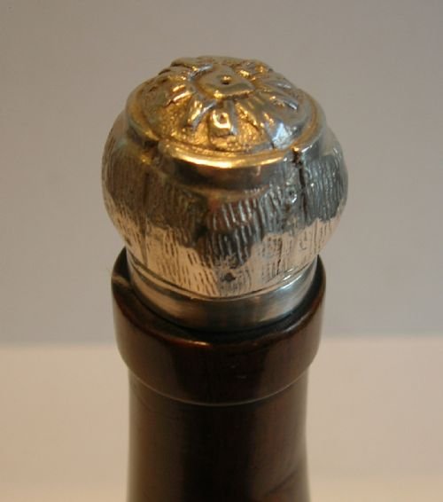 fig 1. Rare Figural English Cocktail Shaker In Champagne Bottle Form c.1930