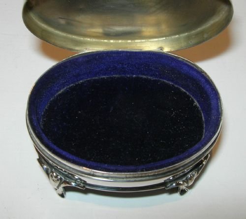 fig 1. Antique Sterling Silver Trinket / Jewelry Box by William Comyns - 1906
