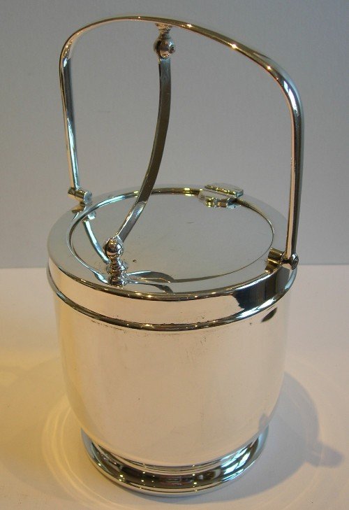 Antique English Automated Biscuit Box / Ice Bucket C.1910