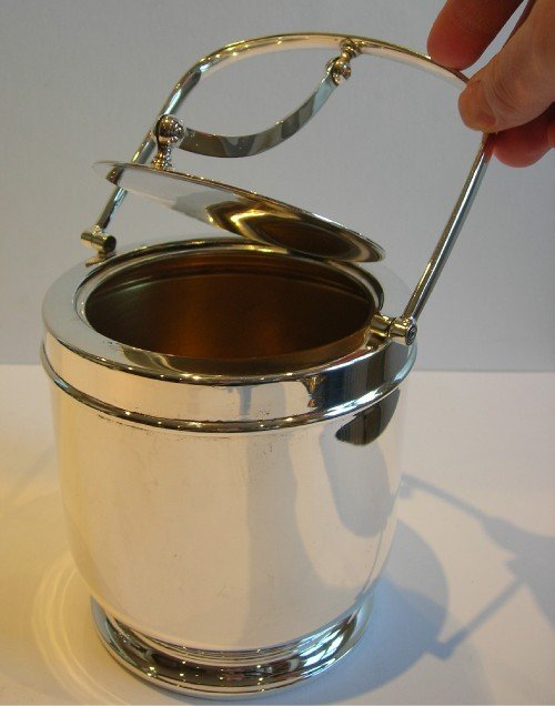 fig 1. Antique English Automated Biscuit Box / Ice Bucket c.1910