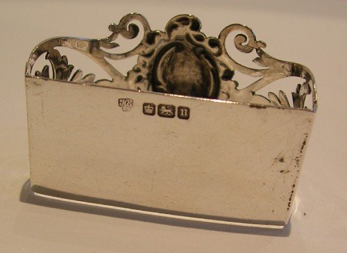 fig 1. Stunning Pair Antique English Sterling Silver Napkin Rings - Edwardian - 1905