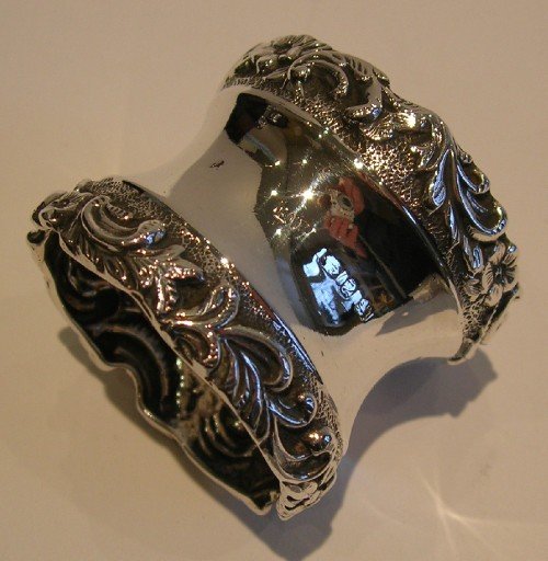 Antique English Sterling Silver Napkin Ring - 1898
